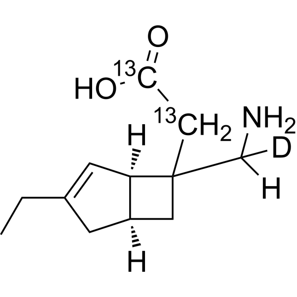 Mirogabalin-13C2,d1 (Mixture of Diastereomers) (DS5565-13C2,d1 (Mixture of Diastereomers))